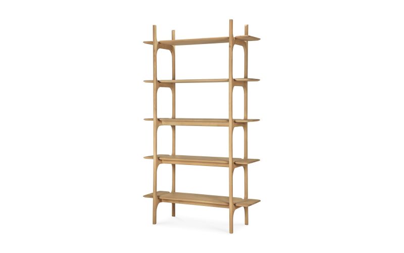 PI RACK - OAK - 5 SHELVES 110 X 39 X 187 51347