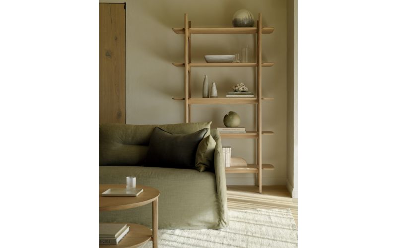 PI RACK - OAK - 5 SHELVES 110 X 39 X 187 51347