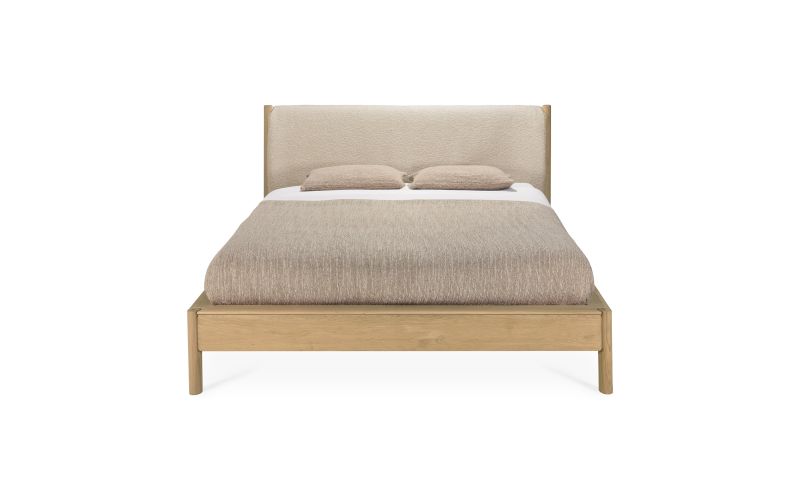 PI BED - OAK - CLOUD FABRIC - MATTRESS 180X200 