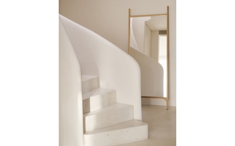 PI FLOOR MIRROR - OAK FRAME - RECTANGULAR 