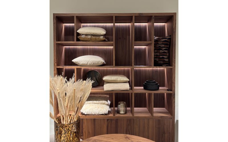 Vakkenkast noten Dune 3drs 14vaks | 230x183x40 cm