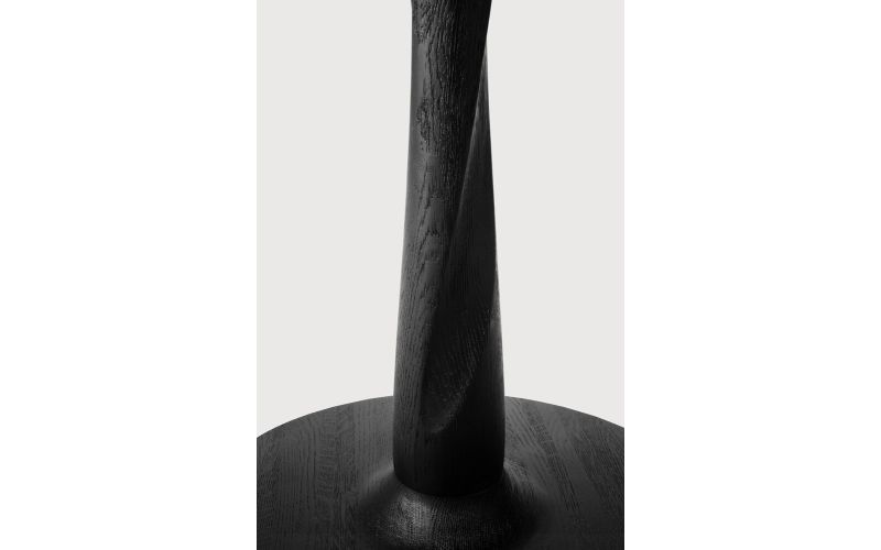 TORSION DINING TABLE - VARNISHED OAK BLACK - LOW 90 x 90 x 69