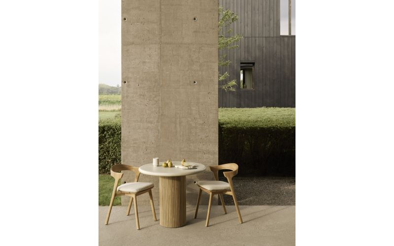 ROLLER MAX OUTDOOR TABLE - VARNISHED CONCRETE TOP -Ø90 CM 11215