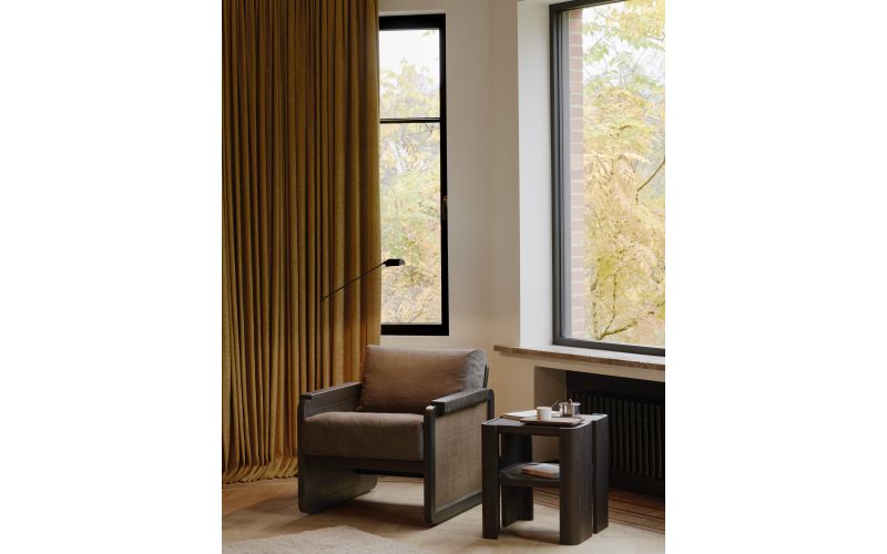 PANEL LOUNGE CHAIR - TEAK DARK BROWN - 10771