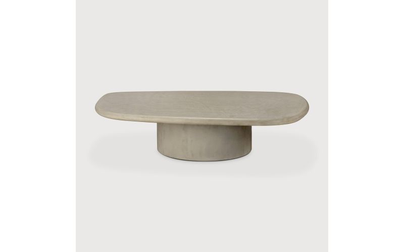 ETHNICRAFT OUTDOOR ELEMENTS COFFEE TABLE - VARNISHED MICROCEMENT 25076