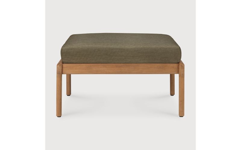 ETHNICRAFT JACK OUTDOOR VOETENBANK TEAK  GREEN FABRIC 71X54X40 10443