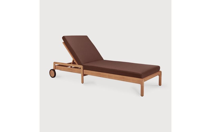 ETHNICRAFT JACK OUTDOOR VERSTELBAAR LIGBED | TEAK | BURGUNDY 216 x 84 x 34| 10334