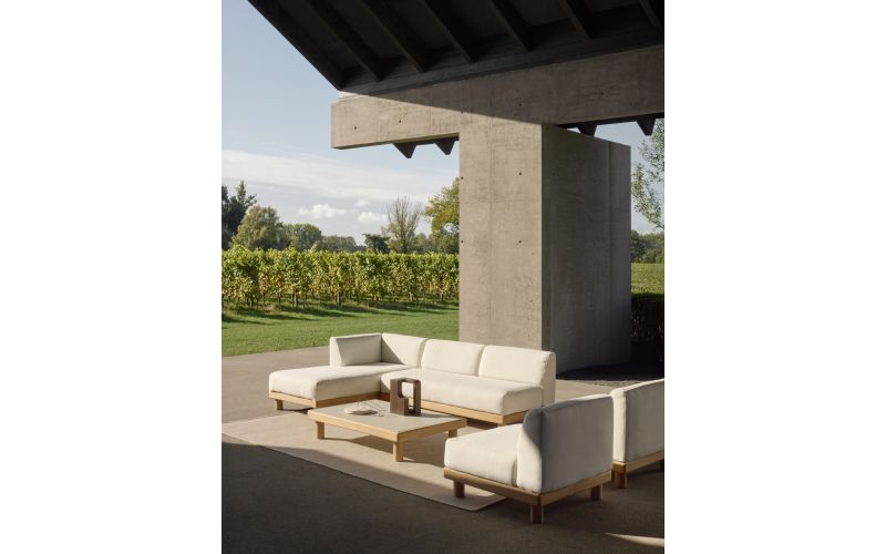 ETHNICRAFT MONOCLE OUTDOOR MODULAR SOFA - END SEATER WITH ARM L 83 x 83 x 72 10413
