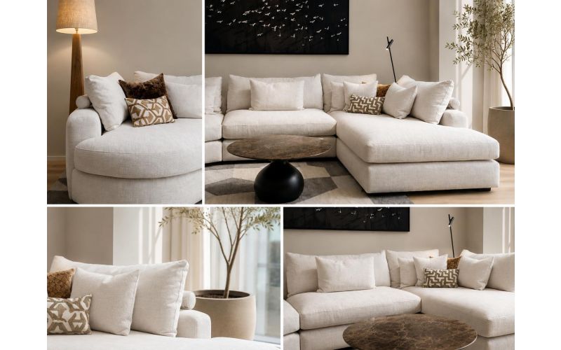 De Charme du Sóller hoekbank showroom links
355B |  223D |90H CM