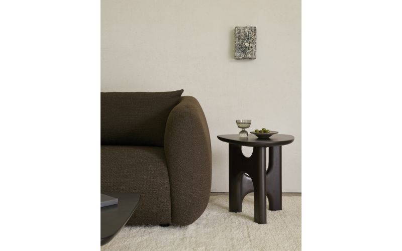 FLOW SIDE TABLE VARNISHED MAHOGANY  ROSE BROWN  54 x 50 x 46 CM 35096