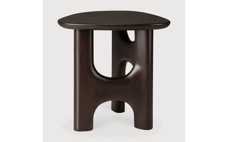 FLOW SIDE TABLE VARNISHED MAHOGANY  ROSE BROWN  54 x 50 x 46 CM 35096
