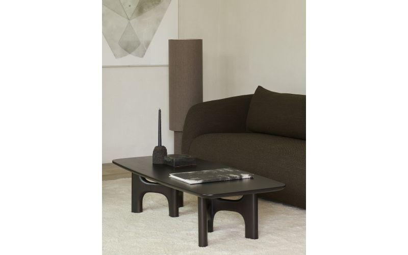 FLOW COFFEE TABLE VARNISHED MAHOGANY ROSE BROWN 150 x 60 x 34 CM 35097