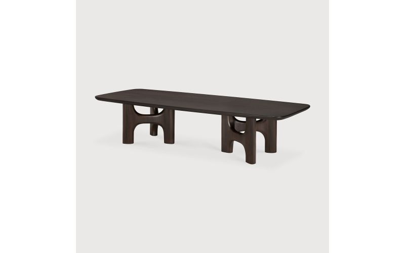 FLOW COFFEE TABLE VARNISHED MAHOGANY ROSE BROWN 150 x 60 x 34 CM 35097