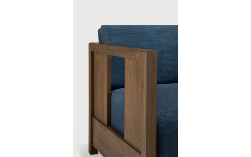 ROAN LOUNGE CHAIR - VARNISHED TEAK INK FABRIC 60 x 70 x 65 10833