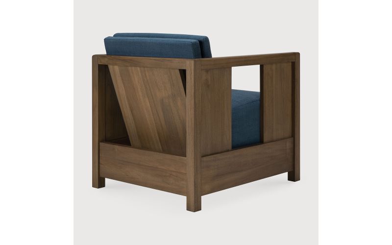ROAN LOUNGE CHAIR - VARNISHED TEAK INK FABRIC 60 x 70 x 65 10833