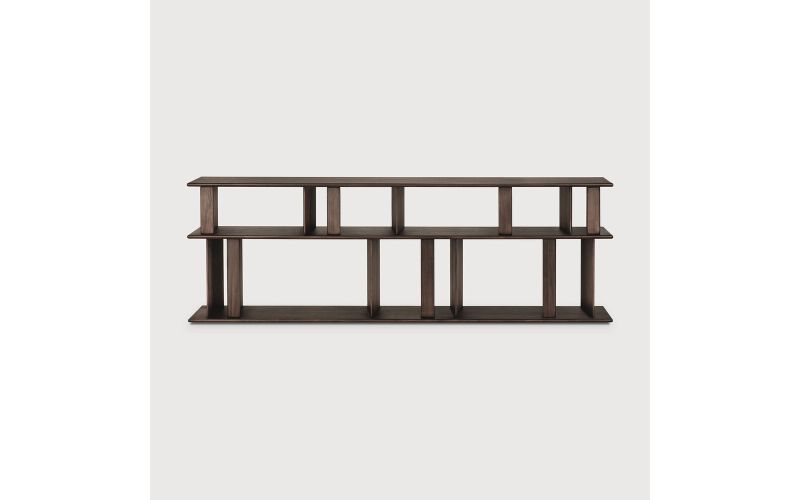 BLOCK CONSOLE - VARNISHED MAHOGANY - ESPRESSO MATTE  210 x 33 x 70 35177 