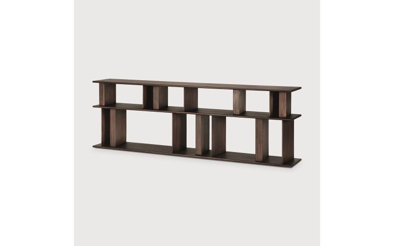 BLOCK CONSOLE - VARNISHED MAHOGANY - ESPRESSO MATTE  210 x 33 x 70 35177 