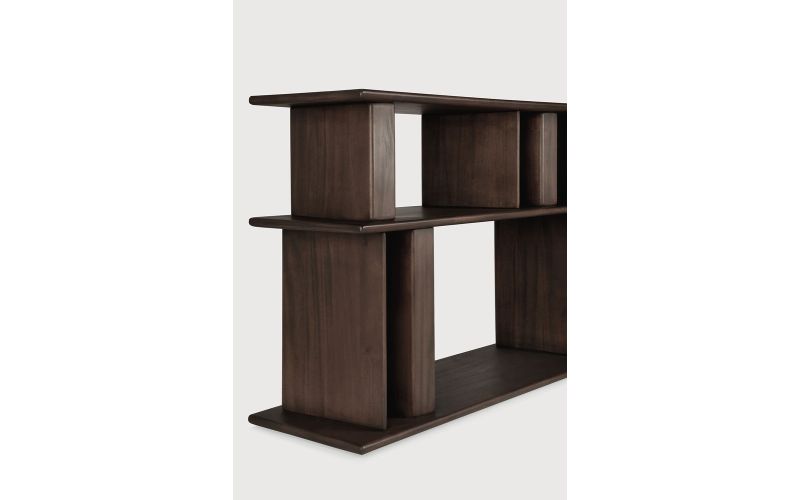 BLOCK CONSOLE - VARNISHED MAHOGANY - ESPRESSO MATTE  210 x 33 x 70 35177 
