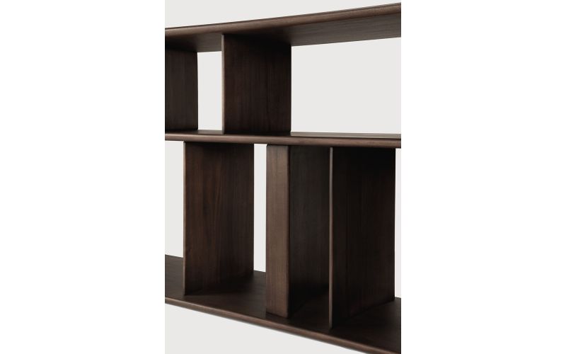 BLOCK CONSOLE - VARNISHED MAHOGANY - ESPRESSO MATTE  210 x 33 x 70 35177 