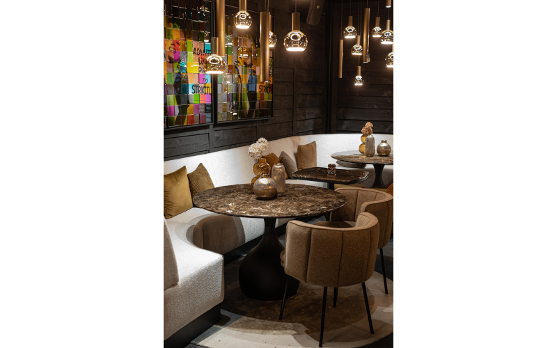 COPENHAGUE ronde eettafel Ø120x77