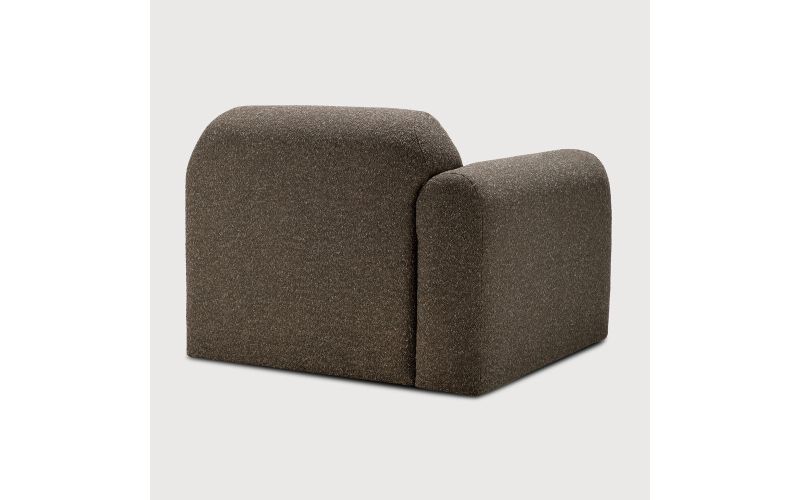 BULKY MODULAR SOFA END SEATER CEDAR FABRIC WITH ARM R 21439