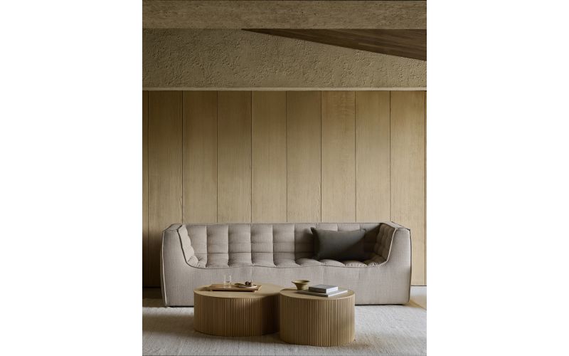 ETHNICRAFT N701 SOFA-2 ZIT ARM-BEIGE 205x91x76 20196