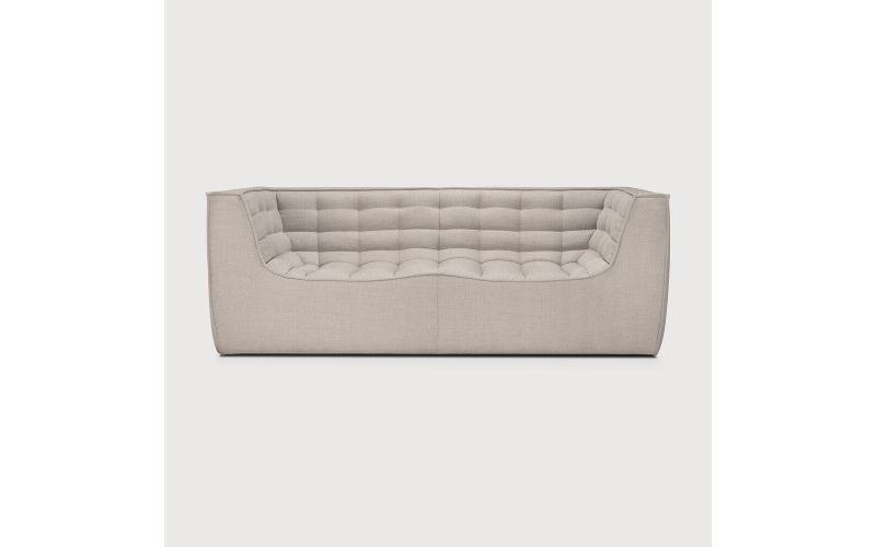 ETHNICRAFT N701 SOFA-2 ZIT ARM-BEIGE 205x91x76 20196