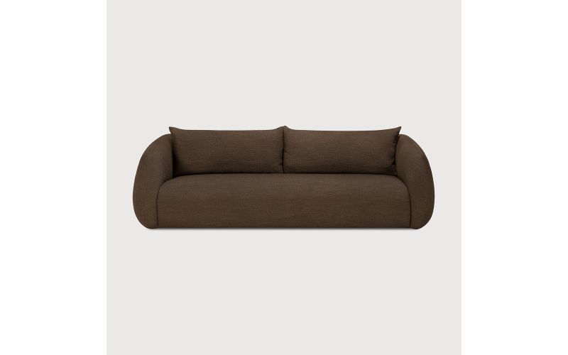 FIGUR SOFA - CHOCOLATE FABRIC - 3 SEATER - 21405