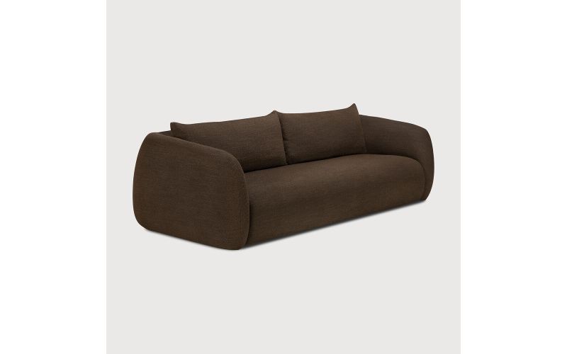 FIGUR SOFA - CHOCOLATE FABRIC - 3 SEATER - 21405