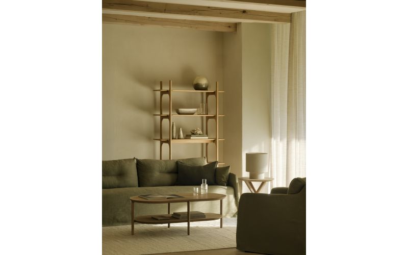 WEAVE SOFA - GREEN FABRIC - 2 SEATER - 21415
