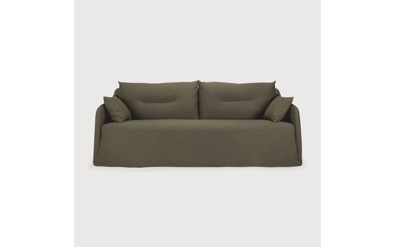 WEAVE SOFA - GREEN FABRIC - 2 SEATER - 21415