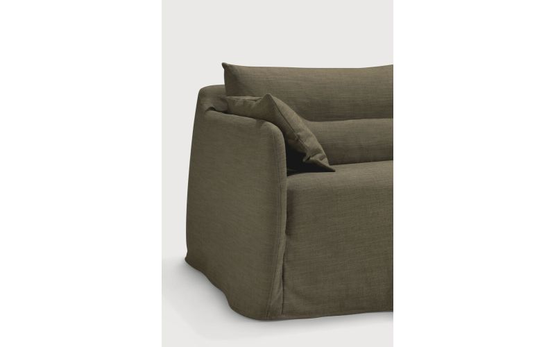 WEAVE SOFA - GREEN FABRIC - 2 SEATER - 21415