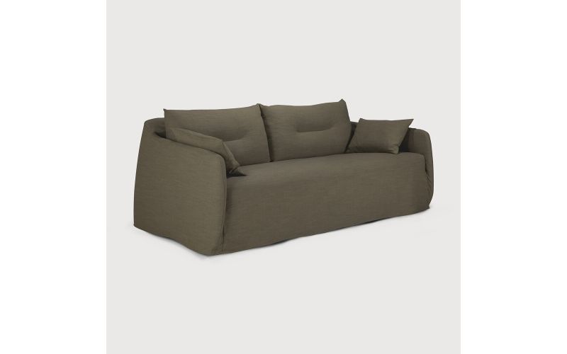 WEAVE SOFA - GREEN FABRIC - 2 SEATER - 21415