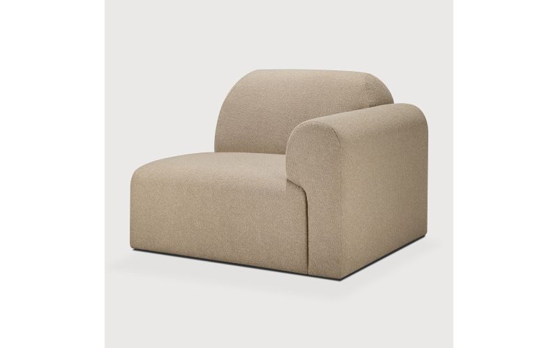 BULKY MODULAR SOFA SEATER L ARM ALMOND FABRIC 21445 95 x 95 x 75 CM
