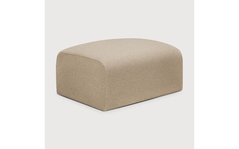 BULKY MODULAR SOFA FOOTSTOOL ALMOND FABRIC 21449 80 x 60 x 40 CM