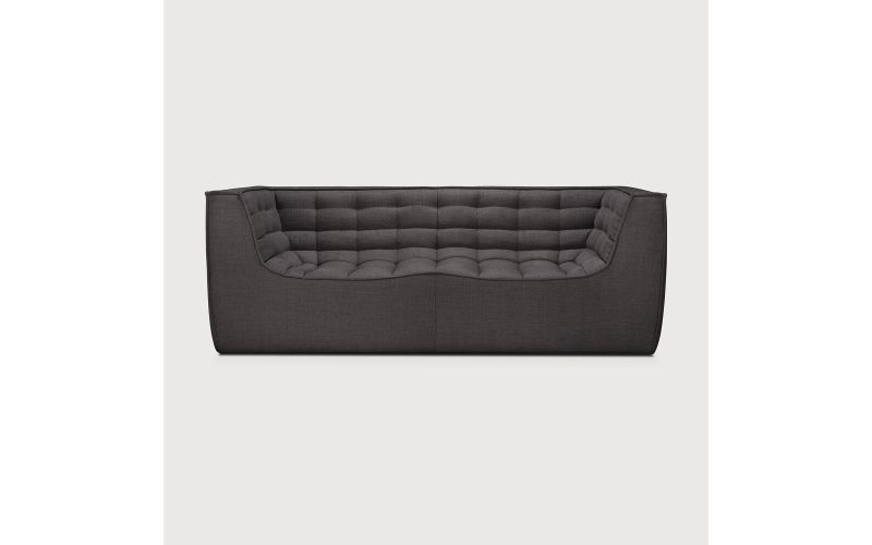 ETHNICRAFT N701 SOFA-2 ZITS ARM GREY 205x91x76 20216