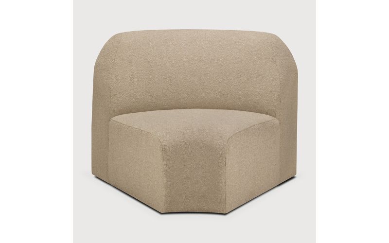 BULKY MODULAR SOFA 45 CORNER ALMOND FABRIC 21447 100 x 95 x 75 CM