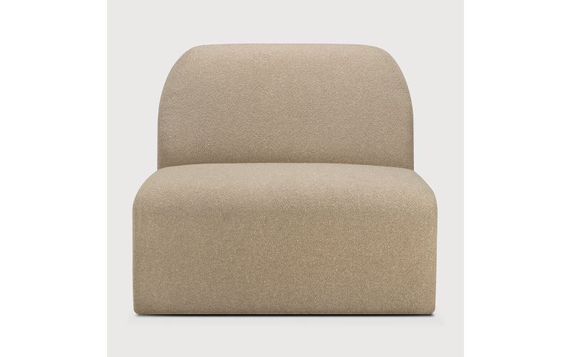 BULKY MODULAR SOFA 1 SEATER ALMOND FABRIC 21444 80 x 95 x 75 CM