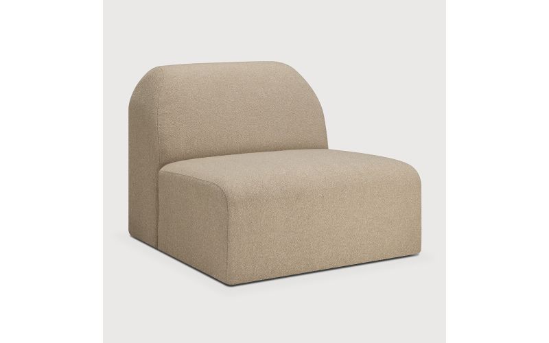 BULKY MODULAR SOFA 1 SEATER ALMOND FABRIC 21444 80 x 95 x 75 CM