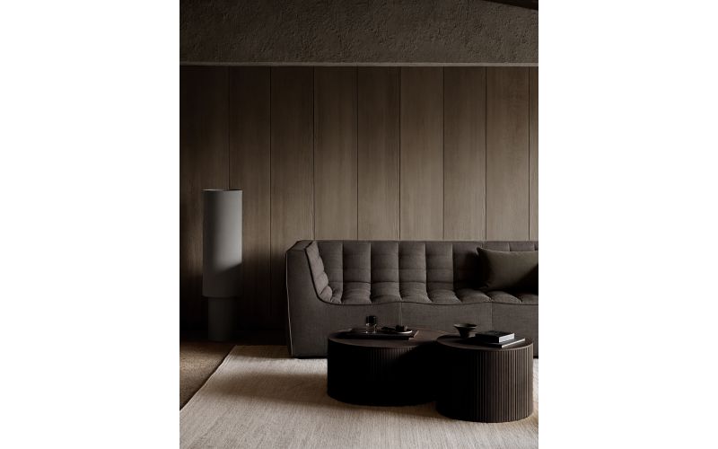 ETHNICRAFT N701 SOFA-3 ZITS ARM GREY 245x91x76 20217