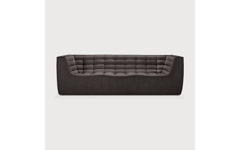 ETHNICRAFT N701 SOFA-3 ZITS ARM GREY 245x91x76 20217