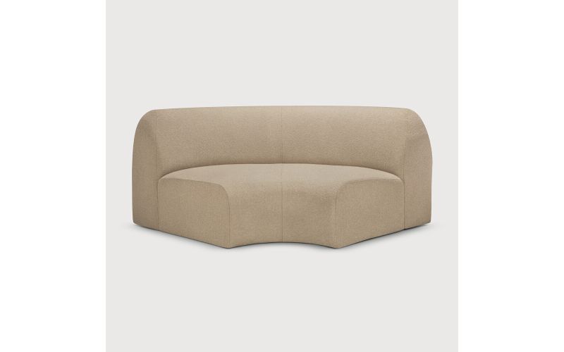 BULKY MODULAR SOFA 90 CORNER ALMOND FABRIC 21448 133 x 133 x 75 CM
