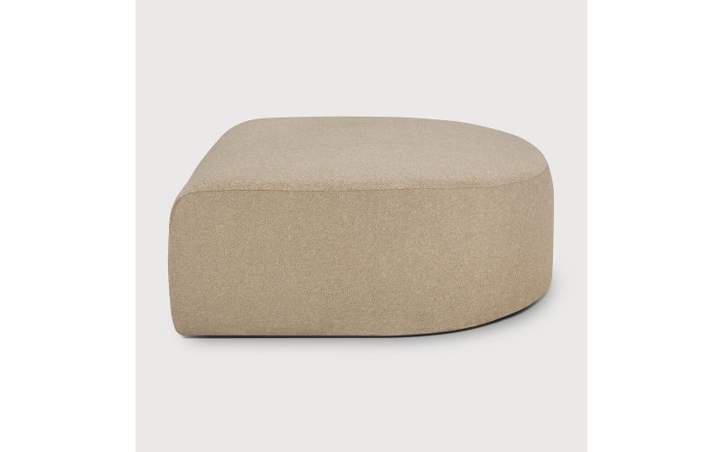 BULKY MODULAR CIRCLE FOOTSTOOL ALMOND FABRIC 21450 95 x 95 x 40
