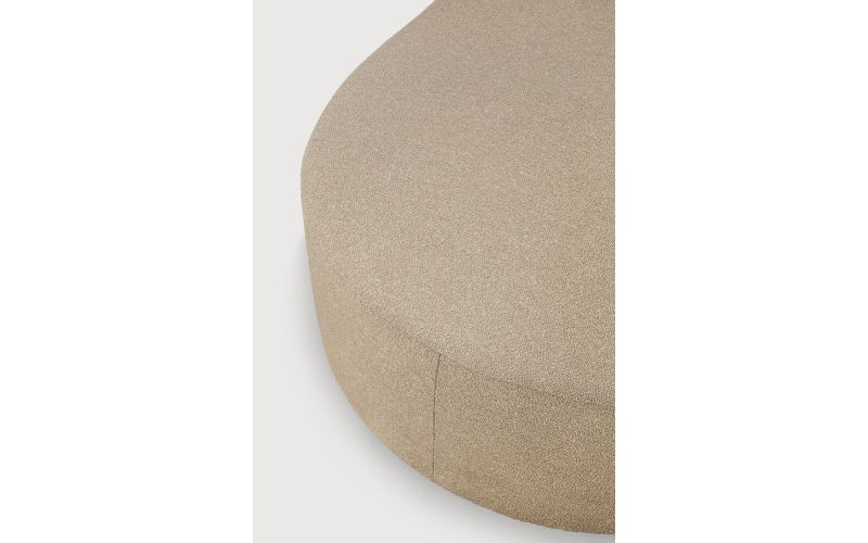 BULKY MODULAR CIRCLE FOOTSTOOL ALMOND FABRIC 21450 95 x 95 x 40