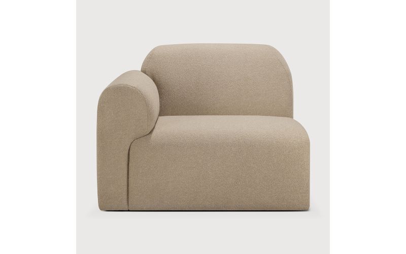 BULKY MODULAR SOFA SEATER R ARM ALMOND FABRIC 21446 95 x 95 x 75 CM