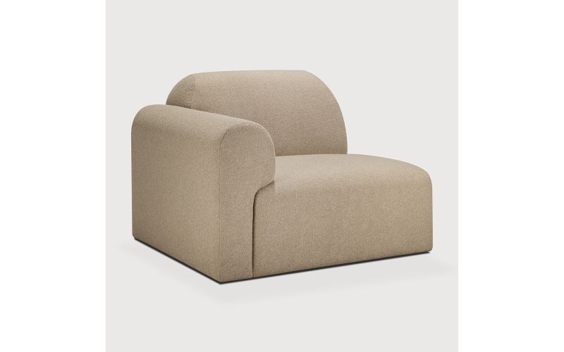 BULKY MODULAR SOFA SEATER R ARM ALMOND FABRIC 21446 95 x 95 x 75 CM