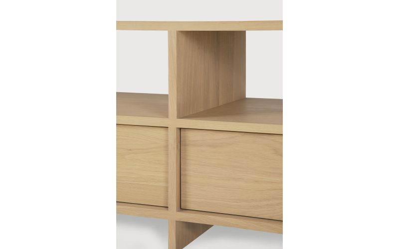 KABUKI TV CUPBOARD - VARNISHED OAK 2 DRAWERS 200 x 45 x 48 CM 51792