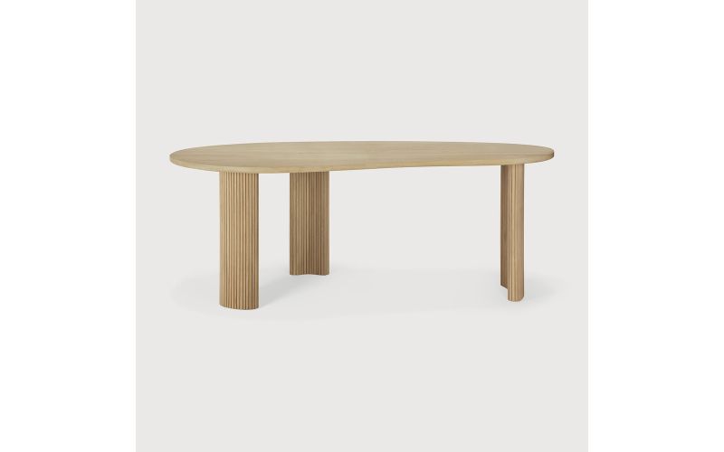 BOOMERANG DESK - VARNISHED OAK - PEBBLE SHAPE 200 x 100 x 75 CM 50795