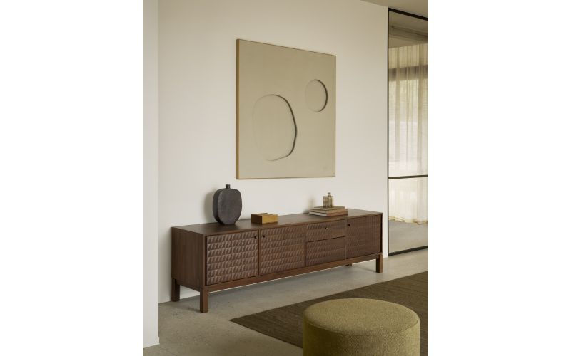 SONO TVCUBOARD - VARNISHED TEAK -LIGHT BROWN 15351 212 x 45 x 60CM