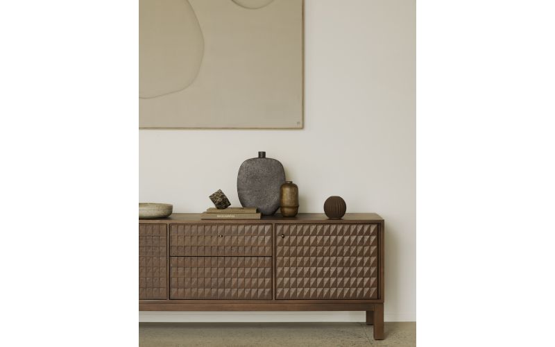 SONO TVCUBOARD - VARNISHED TEAK -LIGHT BROWN 15351 212 x 45 x 60CM